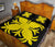 Hawaiian Quilt Bed Set Royal Pattern - Black And Yellow - A2 Style - Polynesian Pride