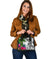 Nauru Shoulder Handbag White - Turtle Plumeria Banana Leaf - Polynesian Pride