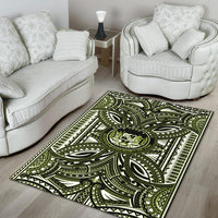 Hawaii Area Rugs - Polynesian Tattoo & Hawaii Coat of Arm - Polynesian Pride