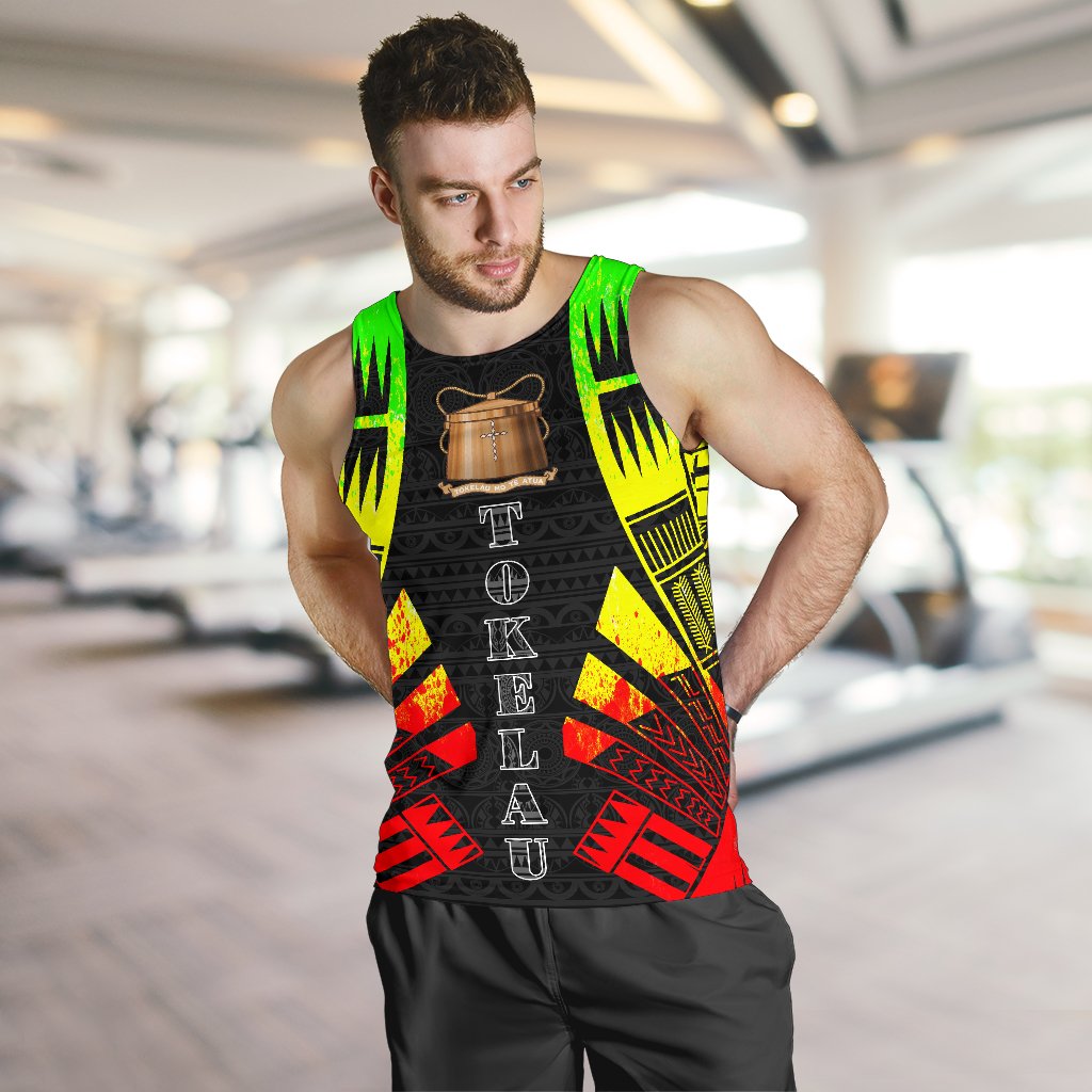 Tokelau Men Tank Top - Polynesian Tattoo Reggae - Polynesian Pride