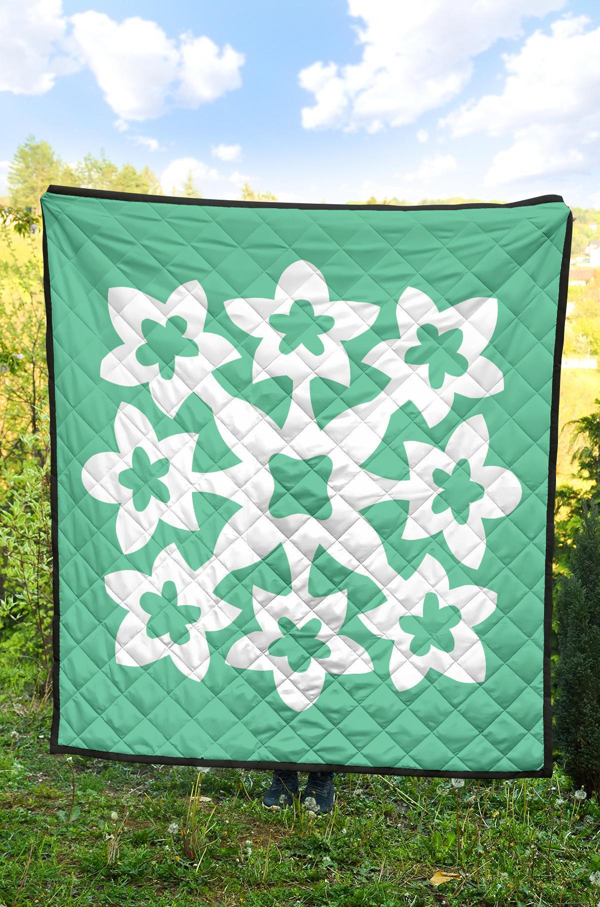 Hawaiian Premium Quilt Royal Pattern - Seafoarm - A1 Style - Polynesian Pride