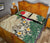 Solomon Islands Polynesian Quilt Bed Set - Hibiscus Turtle Tattoo Beige - Polynesian Pride