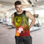 Pohnpei Custom Personalised Men's Tank Top - Humpback Whale with Tropical Flowers (Yellow) - Polynesian Pride