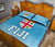 Fiji Tapa Quilt Bed Set - Fiji Flag Coat Of Arms Polynesian Blue Frog - Polynesian Pride