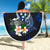 Kosrae Polynesian Beach Blanket - Turtle With Plumeria Flowers - Polynesian Pride
