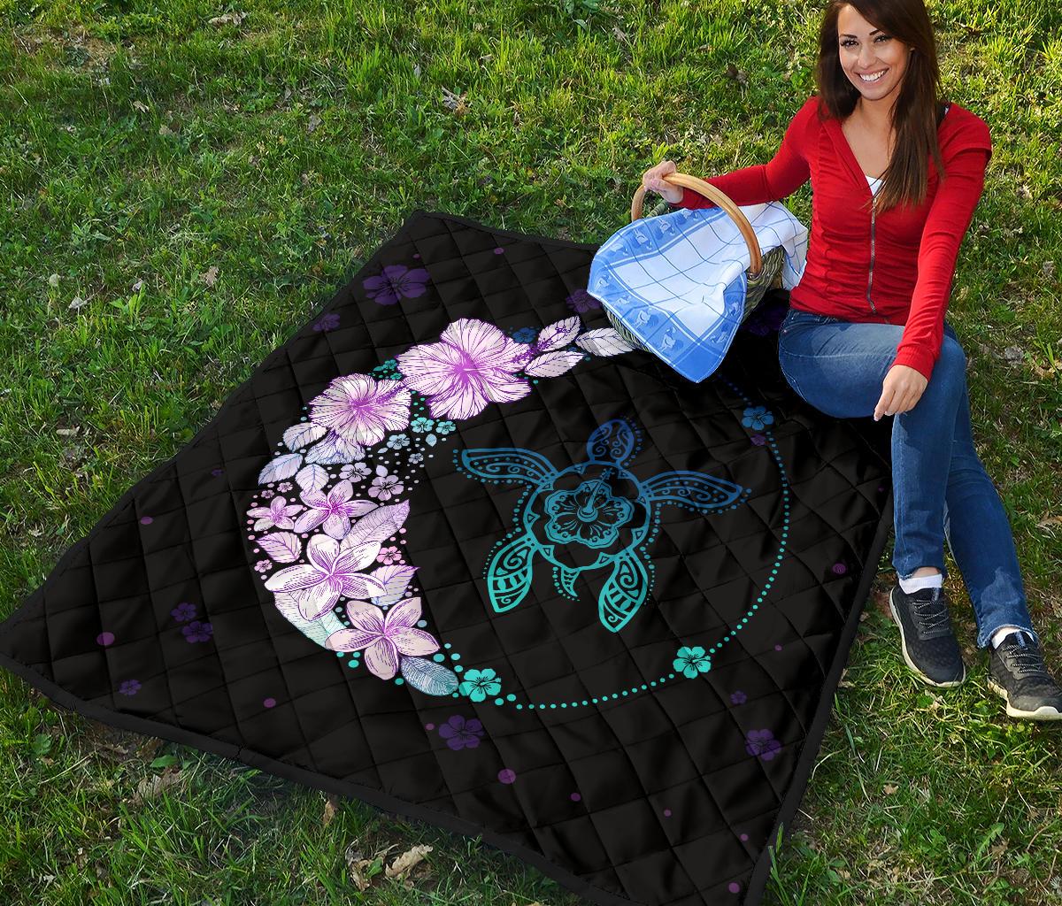 Hawaii Colorful Flower Premium Quilt - Polynesian Pride