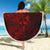 Tuvalu Polynesia Beach Blanket Turtle Hibiscus Red - Polynesian Pride