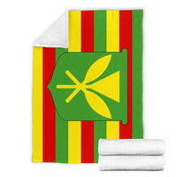 Kanaka Maoli Original Flag Premium Blanket - Polynesian Pride