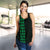 Hawaii Kakau Polynesian Coat Of Arms Women's Racerback Tank - Green - Polynesian Pride