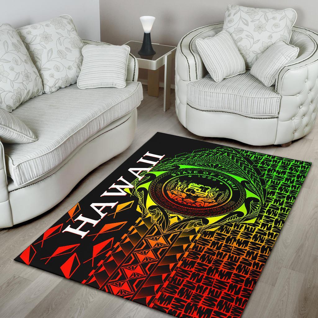 Hawaii Area Rug - Hawaii Seal Rocket Style (Reggae) - Polynesian Pride