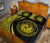 Hawaii Coat Of Arms Polynesian Quilt Bed Set - Circle Style Yellow - Polynesian Pride