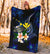 Polynesian Hawaii Premium Blanket - Turtle With Plumeria Flowers - Polynesian Pride