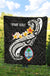 Guam Personalised Premium Quilt - Guam Seal Polynesian Patterns Plumeria (Black) - Polynesian Pride