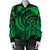 New Zealand Maori Mangopare Women Bomber Jacket Polynesian - Green - Polynesian Pride