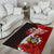 Solomon Islands Polynesian Area Rug - Coat Of Arm With Hibiscus - Polynesian Pride