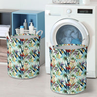 Tropical Flower, Plant And Leaf Pattern Hawaii Laundry Basket - Polynesian Pride