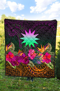 Nauru Premium Quilt - Summer Hibiscus - Polynesian Pride