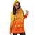 Sun In Leo Zodiac Women Hoodie Dress Polynesian Tattoo Simple - Orange - Polynesian Pride