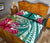 Hawaii Polynesian Turtle Tropical Hibiscus Plumeria Quilt Bed Set - Turquoise - Polynesian Pride