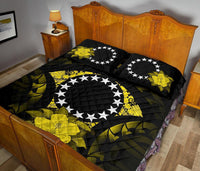 Cook Islands Polynesian Quilt Bed Set Hibiscus Yellow - Polynesian Pride
