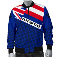 Hawaii Flag Men's Bomber Jacket - Polynesian Pride