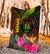 Niue Polynesian Premium Blanket - Hibiscus and Banana Leaves - Polynesian Pride