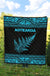 Aotearoa New Zealand Maori Premium Quilt Silver Fern - Blue - Polynesian Pride