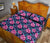 Tropical Flowers With Hummingbirds Palm Leaves Quilt Bed Set - Polynesian Pride