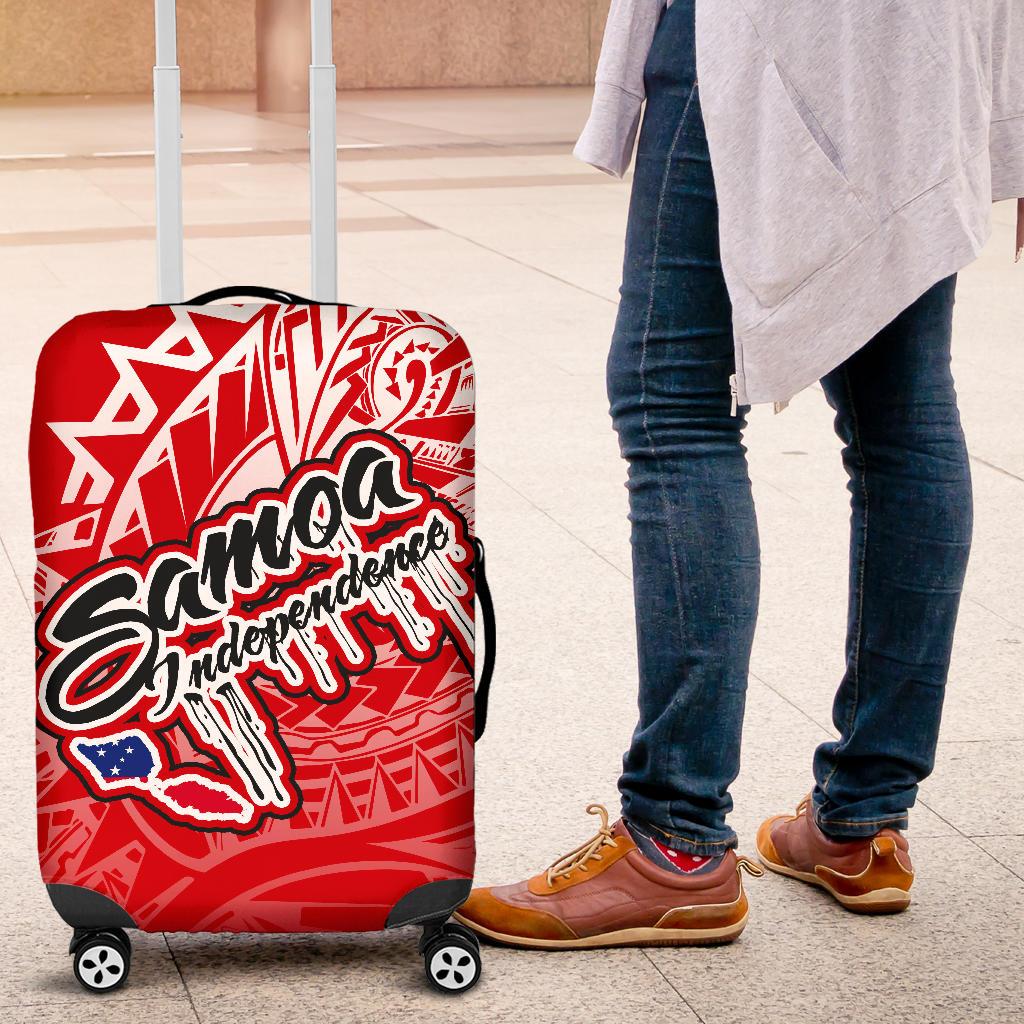 Samoa Polynesian Luggage Covers - Independence Day Red Version - Polynesian Pride