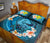 Kanaka Maoli (Hawaiian) Polynesian Quilt Bed Set - Blue Plumeria Animal Tattoo - Polynesian Pride