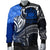 Samoa Men's Bomber Jacket - Samoa Seal Wave Style (Blue) - Polynesian Pride