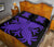 Hawaiian Quilt Bed Set Royal Pattern - Black And Purple - A2 Style - Polynesian Pride