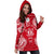 Niue Polynesian Hoodie Dress Map Red White - Polynesian Pride