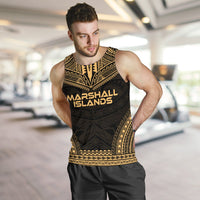 Marshall Islands Men's Tank Top - Polynesian Chief Gold Version - Polynesian Pride