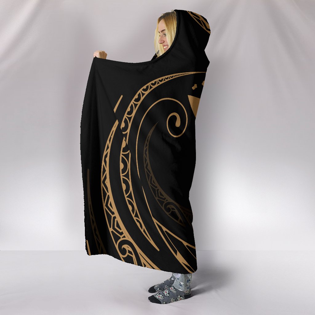 Kanaka Hooded Blanket - Gold - Frida Style - Polynesian Pride
