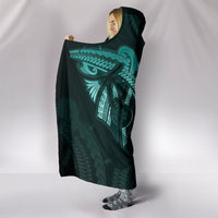 Polynesian Hooded Blanket Turquoise - Polynesian Pride