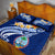 Guam Quilt Bed Set - Guam Seal Polynesian Patterns Plumeria (Blue) - Polynesian Pride