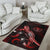 Hawaii Polynesian Area Rugs - Turtle With Blooming Hibiscus Red - Polynesian Pride