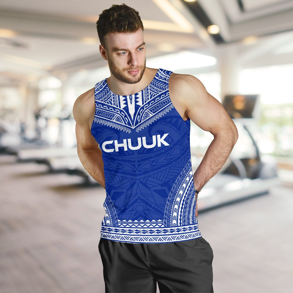 Chuuk Men's Tank Top - Polynesian Chief Flag Version - Polynesian Pride