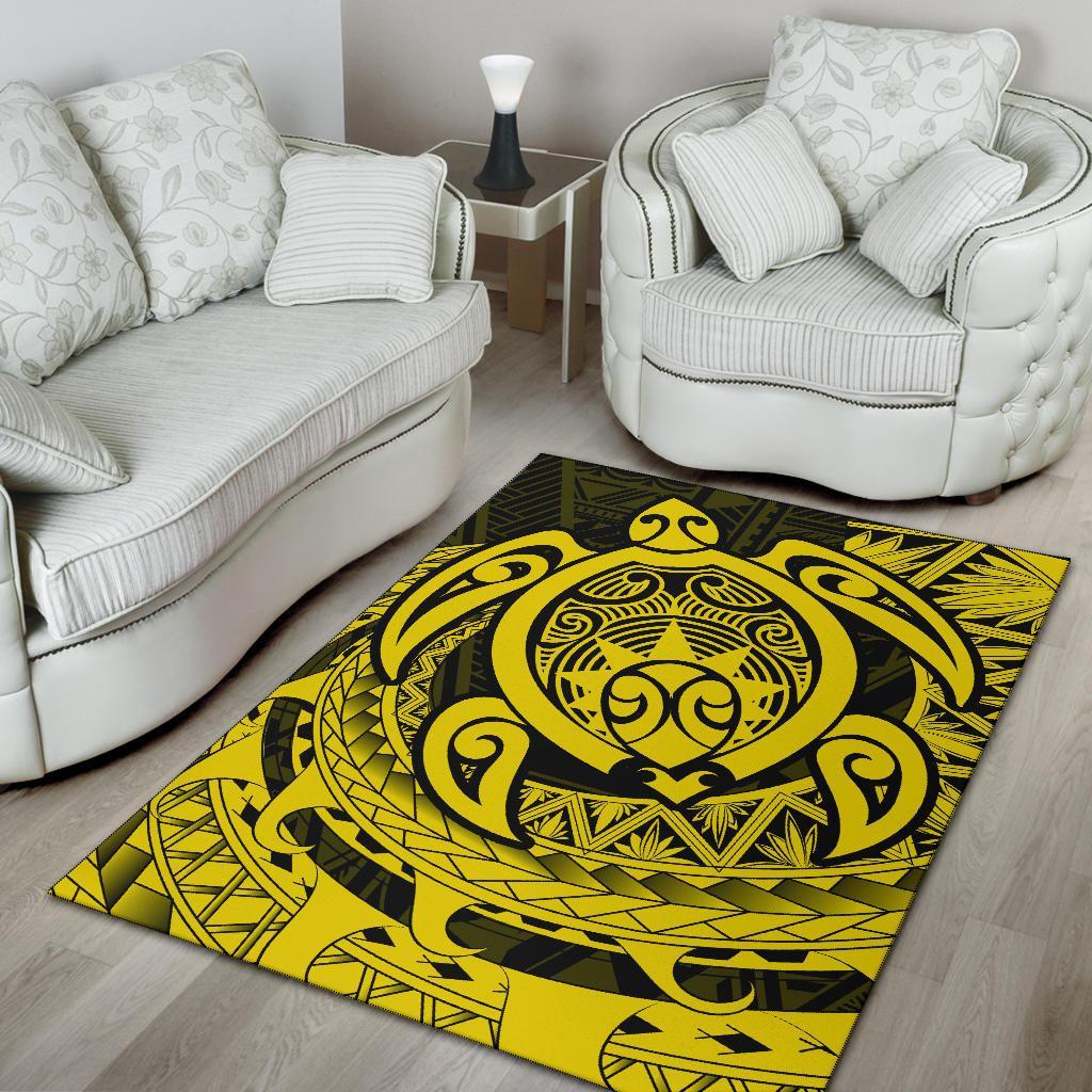 Hawaii Polynesian Turtle Rug - Yellow - Polynesian Pride