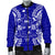 Fiji Polynesian Men's Bomber Jacket Map Blue - Polynesian Pride