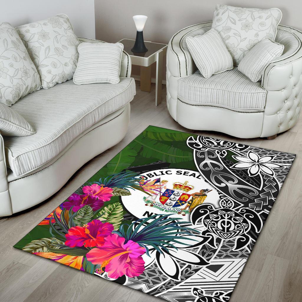 Niue Area Rug - Turtle Plumeria Banana Leaf - Polynesian Pride