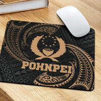 Pohnpei Micronesia Mouse Pad - Gold Tribal Wave - Polynesian Pride