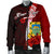 Tuvalu Polynesian Custom Personalised Men's Bomber Jacket - Coat Of Arm With Hibiscus - Polynesian Pride
