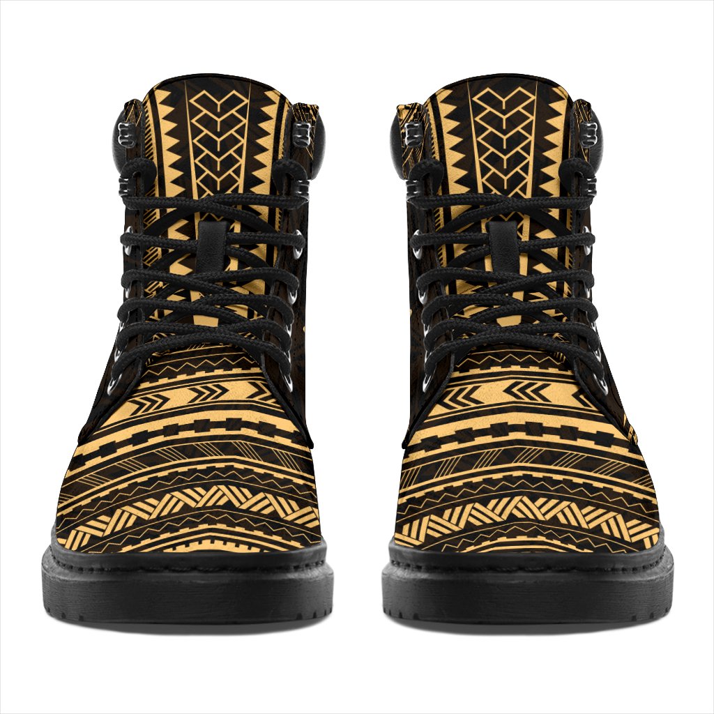 New Caledonia Leather Boots - Polynesian Gold Chief Version - Polynesian Pride