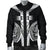 American Samoa Polynesian Men Bomber Jacket - Black Armor Tattoo - Polynesian Pride