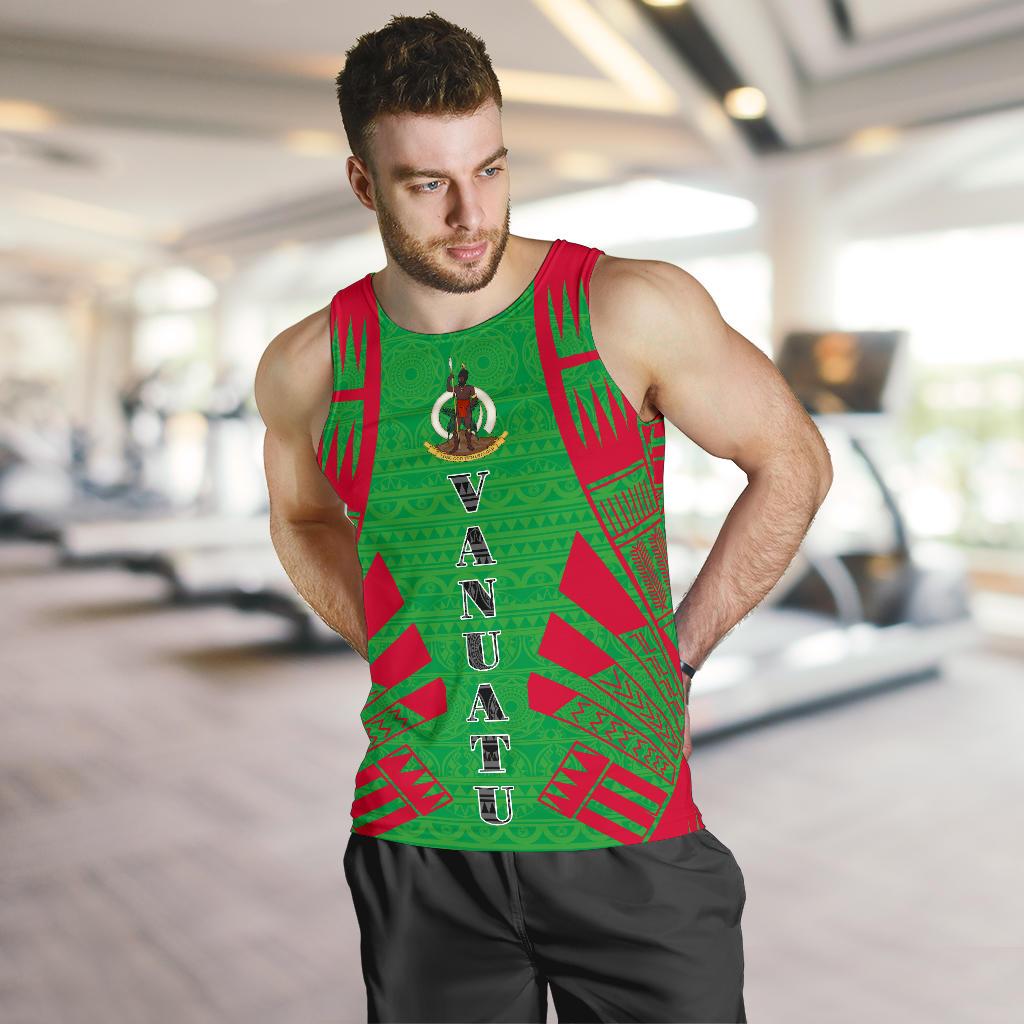 Vanuatu Men Tank Top - Polynesian Tattoo Flag - Polynesian Pride