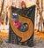 Samoa Premium Blanket - Polynesian Hook And Hibiscus (Nude) - Polynesian Pride