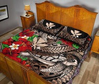 Kanaka Maoli (Hawaiian) Quilt Bed Set - Waves Polynesian Turtle Hibiscus - Polynesian Pride