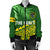 Cook Islands Rugby Women Bomber Jacket Coconut Leaves - The Kuki's - Polynesian Pride